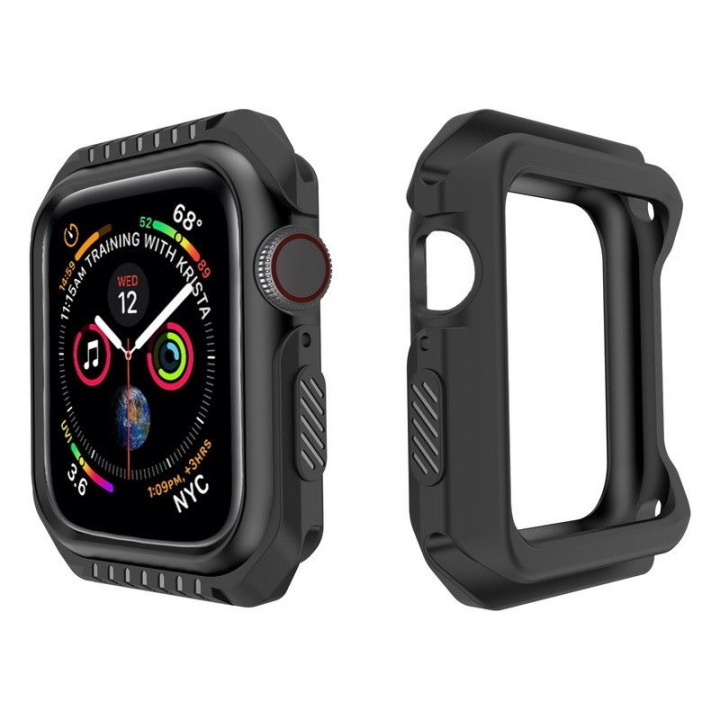 Beskyttelse til Apple Watch 4, 44mm - Sort i gruppen SMARTPHONES & TABLETS / Træning, hjem og fritid / Apple Watch & Tilbehør / Tilbehør hos TP E-commerce Nordic AB (38-29161)