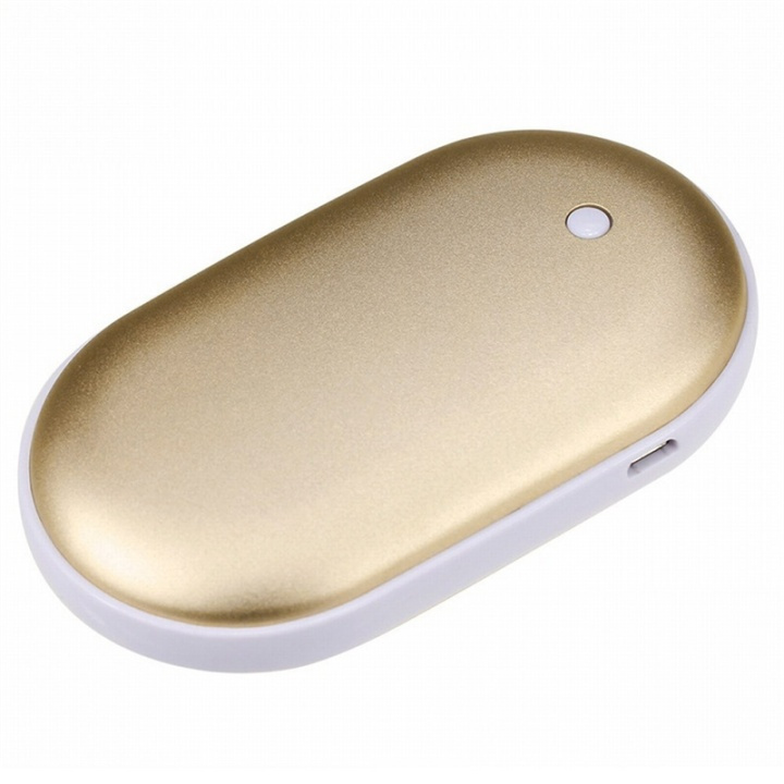 Powerbank og håndvarmer i én, 5000mAh - Guld i gruppen SPORT, FRITID & HOBBY / Sjove gadgets / Smarte løsninger hos TP E-commerce Nordic AB (38-29237)