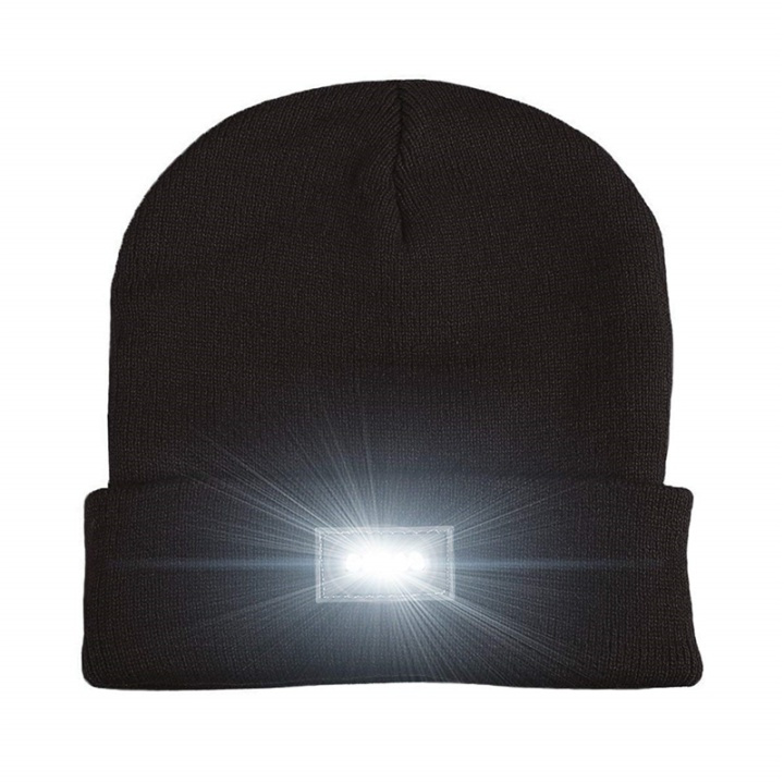 LED hat med fem indbyggede lys - svart i gruppen SPORT, FRITID & HOBBY / Lommelygter og Pandelygter / Pandelamper hos TP E-commerce Nordic AB (38-29249)