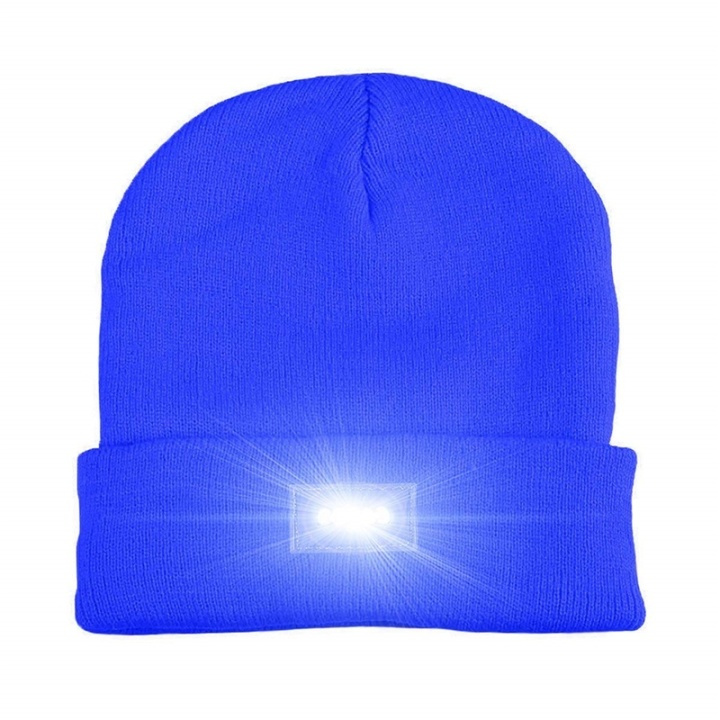 LED Hat med fem indbyggede lys, Blå i gruppen SPORT, FRITID & HOBBY / Lommelygter og Pandelygter / Pandelamper hos TP E-commerce Nordic AB (38-29250)