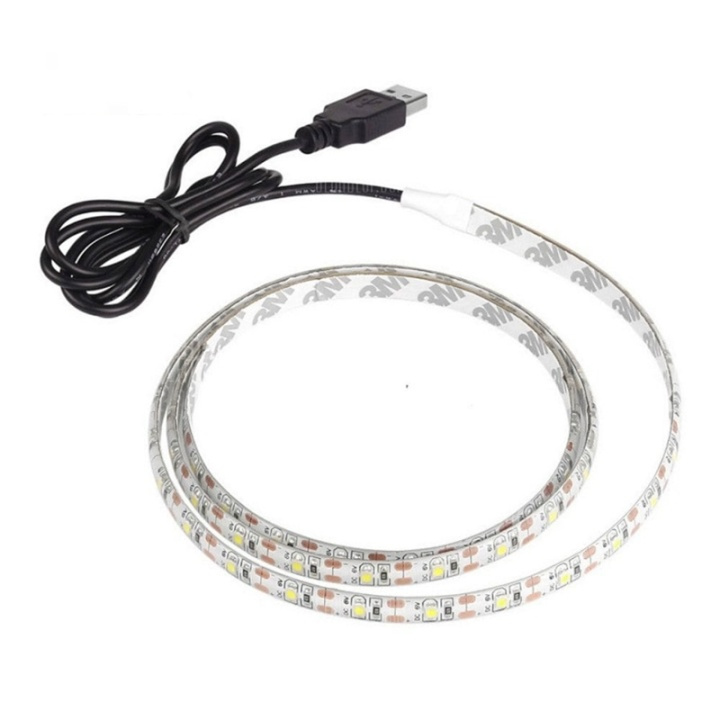 LED-strip, 1 Meter, USB, Varmvit i gruppen HJEMMEELEKTRONIK / Lys / LED-kæder hos TP E-commerce Nordic AB (38-29297)