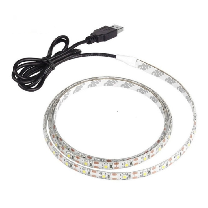 LED-strip, 2 Meter, USB, Varmvit i gruppen HJEMMEELEKTRONIK / Lys / LED-kæder hos TP E-commerce Nordic AB (38-29298)