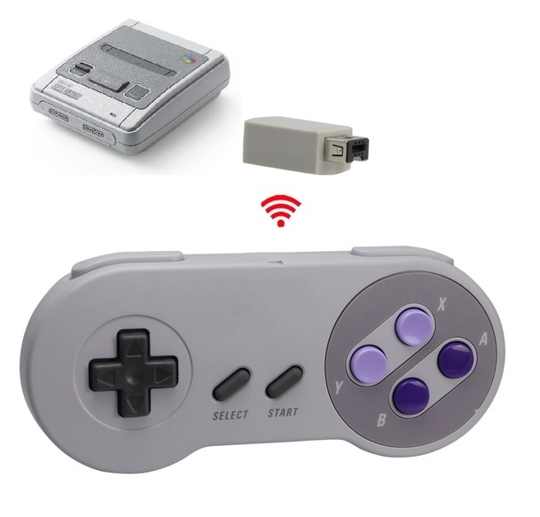 Trådløs controller til SNES Mini Classic Edition i gruppen HJEMMEELEKTRONIK / Spilkonsoller og tilbehør / Nintendo SNES Classic Mini hos TP E-commerce Nordic AB (38-29380)