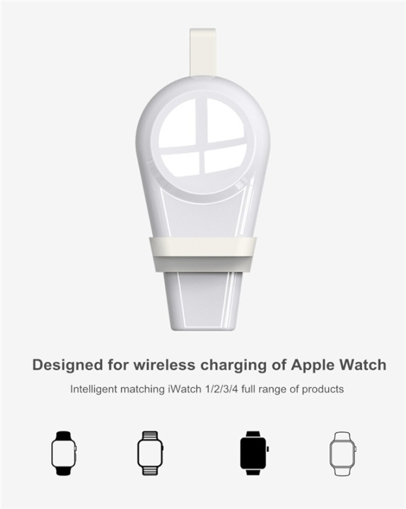 Oplader til Apple Watch - USB i gruppen SMARTPHONES & TABLETS / Træning, hjem og fritid / Apple Watch & Tilbehør / Tilbehør hos TP E-commerce Nordic AB (38-29478)