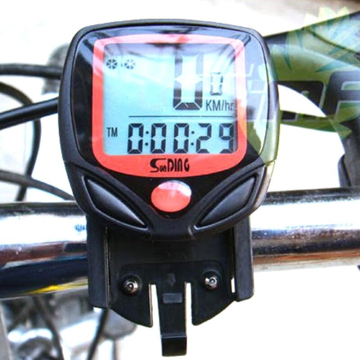 Cykelcomputer, sort/rød i gruppen SPORT, FRITID & HOBBY / Sportsudstyr / Cykel tilbehør / Øvrigt cykel tilbehør hos TP E-commerce Nordic AB (38-29696)