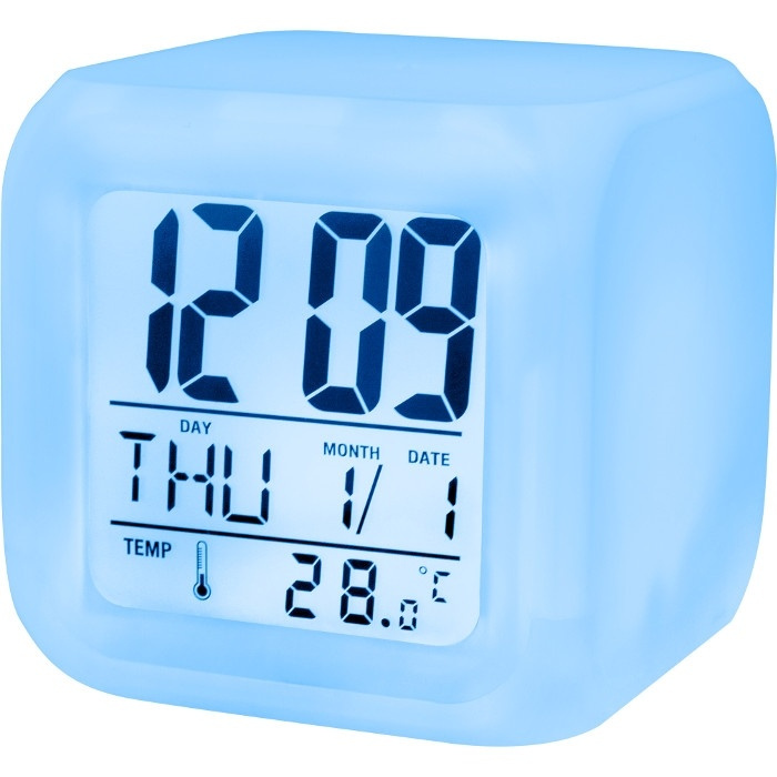 Setty digital väckarklocka med datum & temperatur, skiftar färg i gruppen HJEM, HUS & HAVE / Ure og tællere / Vækkeure hos TP E-commerce Nordic AB (38-29717)