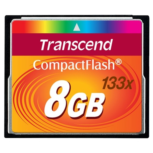 Transcend CompactFlash8GB 133x (TS8GCF133) i gruppen HJEMMEELEKTRONIK / Lagringsmedier / Hukommelseskort / Compact Flash hos TP E-commerce Nordic AB (38-33014)