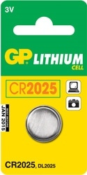 GP CR2025 3V 1-pack (GP2183) i gruppen HJEMMEELEKTRONIK / Batterier og opladere / Batterier / Knapcelle hos TP E-commerce Nordic AB (38-33031)