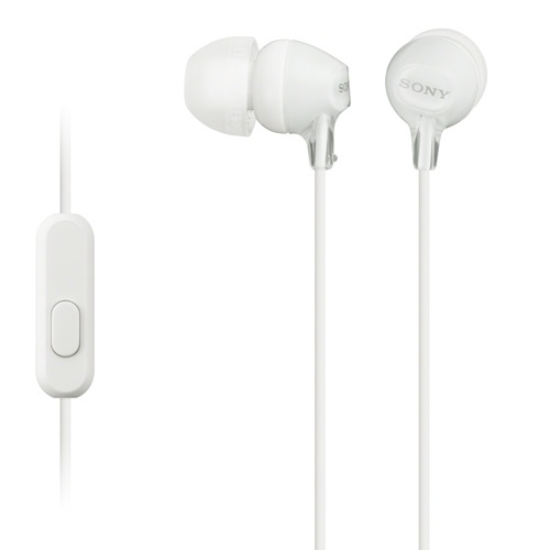 Sony Headset in-ear MDR-EX15AP Vit (MDREX15APW.CE7) i gruppen HJEMMEELEKTRONIK / Lyd & billede / Hovedtelefoner & Tilbehør / Hovedtelefoner hos TP E-commerce Nordic AB (38-33147)