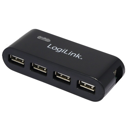 LogiLink USB 2.0-hub 4-port Svart (UA0085) i gruppen COMPUTERTILBEHØR / Computer Tilbehør / USB-hubs hos TP E-commerce Nordic AB (38-33594)