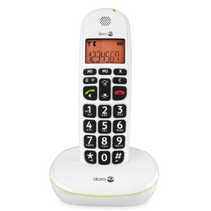 Doro PhoneEasy 100w Vit (5539000) i gruppen HJEMMEELEKTRONIK / Lyd & billede / Fast telefoni / Trådløse telefoner hos TP E-commerce Nordic AB (38-34508)