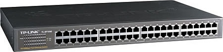 TP-LINK netværksswitch, 48-ports, 10/100 Mbps, RJ45, Auto MDI/MDIX, 1 i gruppen COMPUTERTILBEHØR / Netværk / Switches hos TP E-commerce Nordic AB (38-35302)