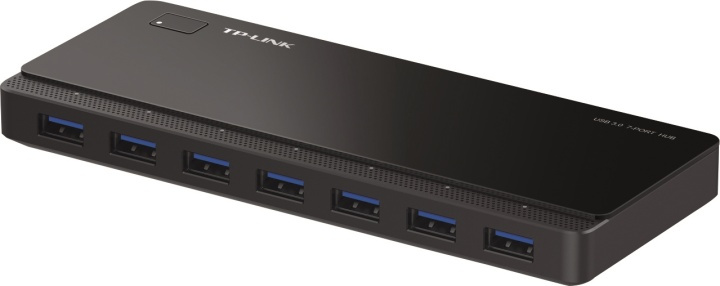 TP-LINK UH700 - USB 3.0 hub med 7-porte, netadapter medfølger, sort i gruppen COMPUTERTILBEHØR / Netværk / Netværkskort / USB trådløs hos TP E-commerce Nordic AB (38-35315)