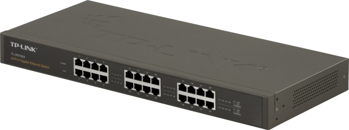 TP-LINK, netværksswitch, 24-ports 10/100/1000Mbps, RJ45 i gruppen COMPUTERTILBEHØR / Netværk / Switches hos TP E-commerce Nordic AB (38-35330)