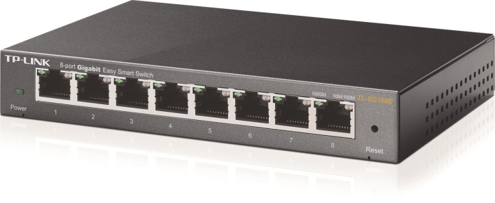 TP-LINK Gigabit Easy Smart netværksswitch, Layer 2, 8-ports 10/100/10 i gruppen COMPUTERTILBEHØR / Netværk / Switches / 10/100/1000Mbps hos TP E-commerce Nordic AB (38-35334)