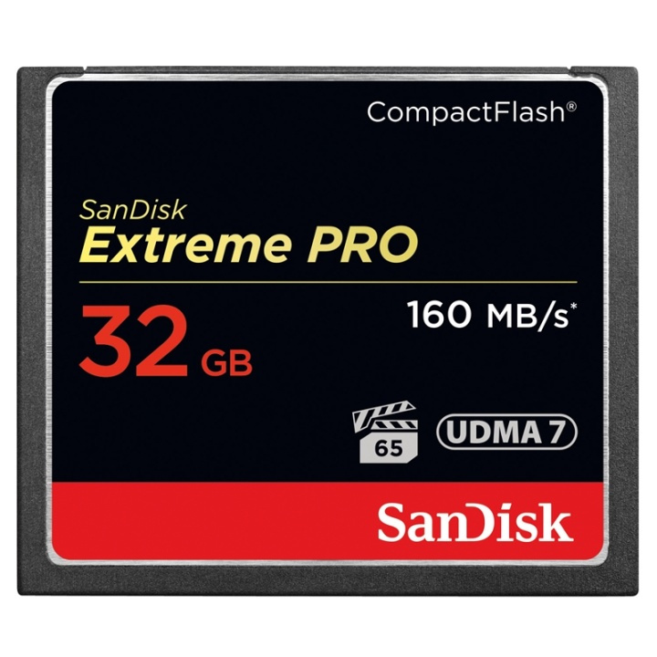SANDISK CF Extreme PRO 32GB 160/150MB/s i gruppen HJEMMEELEKTRONIK / Lagringsmedier / Hukommelseskort / Compact Flash hos TP E-commerce Nordic AB (38-36430)