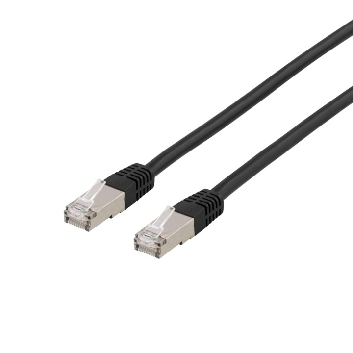 DELTACO U/FTP Cat6a patchkabel, LSZH (Low smoke zero halogen), 1m, sor i gruppen COMPUTERTILBEHØR / Kabler og adaptere / Netværkskabler / Cat6 hos TP E-commerce Nordic AB (38-36770)