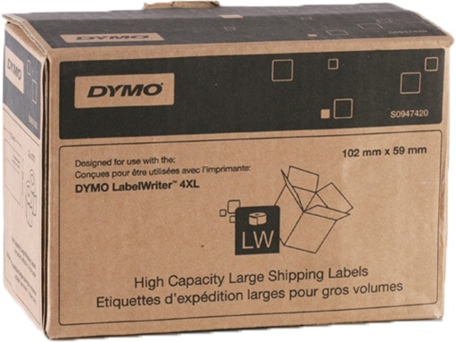 Dymo S0947420 High Capacity XL Shipping Labels - 102x59mm shipping la i gruppen COMPUTERTILBEHØR / Printere og tilbehør / Printere / Labelmaskiner og tilbehør / Skrive og tilbehør hos TP E-commerce Nordic AB (38-37216)