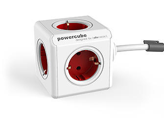 PowerCube Extended 3m, Röd i gruppen HJEM, HUS & HAVE / Elektricitet & Belysning / Stikdåse hos TP E-commerce Nordic AB (38-37817)