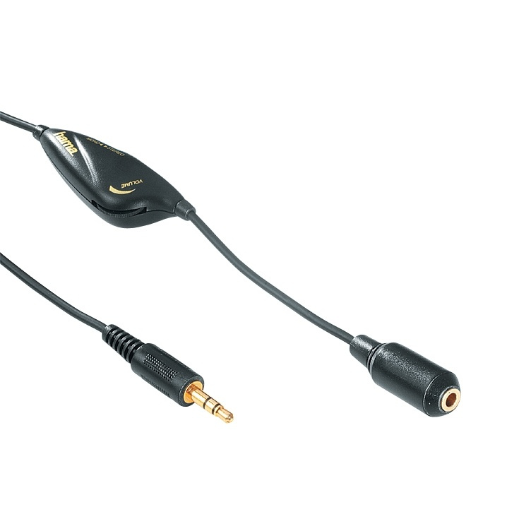 Hama Kabel 3,5mm-3,5mm 3 m Hane-Hona Med Volymregl. TL i gruppen HJEMMEELEKTRONIK / Kabler og adaptere / Audio Analog / 3.5 mm hos TP E-commerce Nordic AB (38-37996)