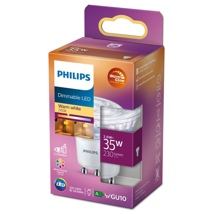 Philips LED GU10 Spot 35W Dimbar WarmG i gruppen HJEMMEELEKTRONIK / Lys / LED lamper hos TP E-commerce Nordic AB (38-38757)