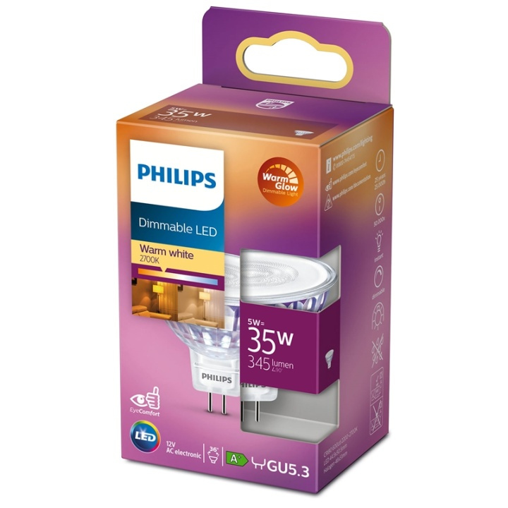 Philips LED GU5.3 Spot 35W 12V Dimbar i gruppen HJEMMEELEKTRONIK / Lys / LED lamper hos TP E-commerce Nordic AB (38-38801)