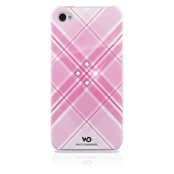 WHITE DIAMONDS Cover iPhone 4/4s Grid Crystal + Pin 3,5mm Rosa i gruppen SMARTPHONES & TABLETS / Mobil Beskyttelse / Apple / iPhone 4/4S / Cover hos TP E-commerce Nordic AB (38-38809)
