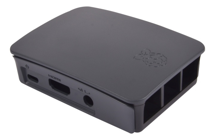 Chassis i to dele til Raspberry Pi 3 Model B (sort) i gruppen COMPUTERTILBEHØR / Computerkomponenter / Raspberry Pi hos TP E-commerce Nordic AB (38-38952)