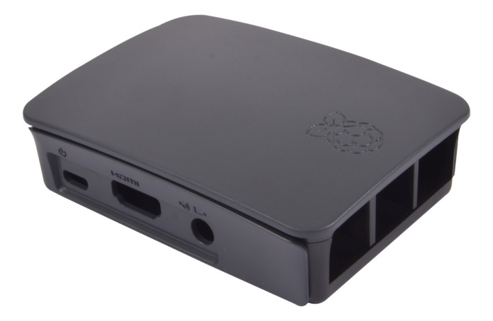 Raspberry Pi Official Case Black/Grey i gruppen COMPUTERTILBEHØR / Computerkomponenter / Raspberry Pi hos TP E-commerce Nordic AB (38-38952)