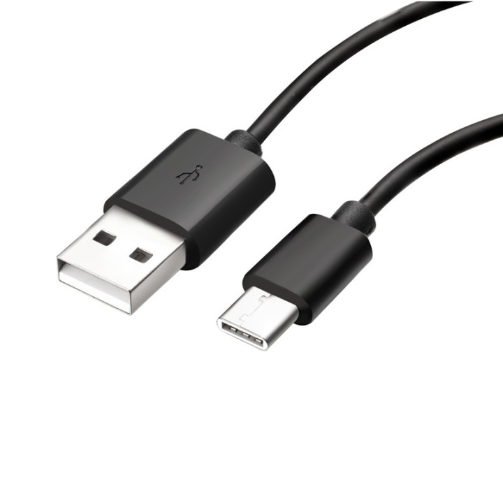 USB-kabel, USB A han til Type C, 1 meter, Svart i gruppen COMPUTERTILBEHØR / Kabler og adaptere / USB / USB-C hos TP E-commerce Nordic AB (38-39269)