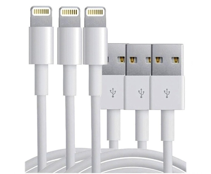 USB-kabler af ekstra høj kvalitet til iPhone og iPad, 1 meter (3-pak) i gruppen SMARTPHONES & TABLETS / Opladere og kabler / Kabler / Kabler Lightning hos TP E-commerce Nordic AB (38-39380)