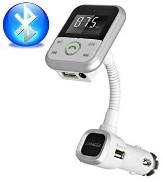 FM-sender med Bluetooth-håndfri og biloplader (Sølv) i gruppen BIL / Bil lyd & multimedia / FM-sender hos TP E-commerce Nordic AB (38-39394)