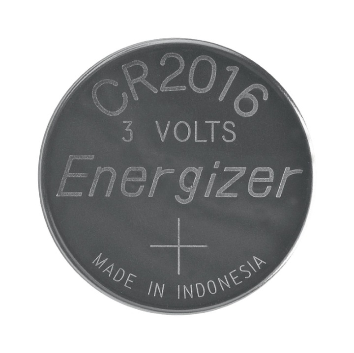 Energizer Lithium knapcellebatteri CR2016 | 3 V DC | 100 mAh | 2-Blister | Sølv i gruppen HJEMMEELEKTRONIK / Batterier og opladere / Batterier / Knapcelle hos TP E-commerce Nordic AB (38-40467)