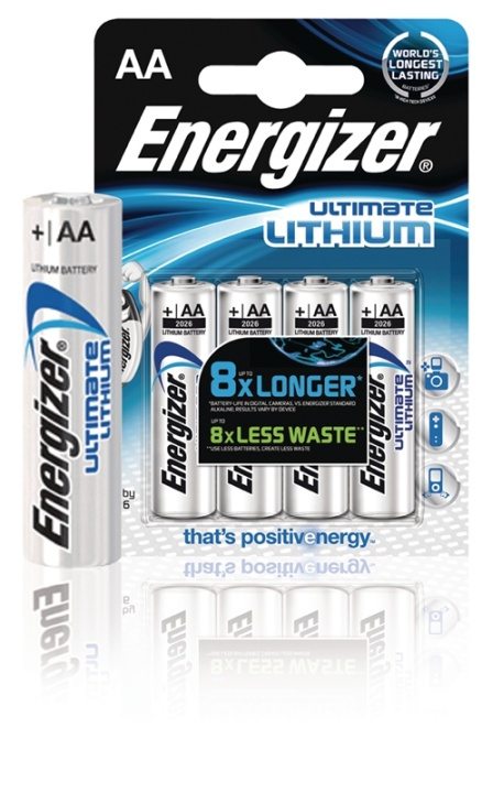 Energizer Lithium Batteri Aa | 1.5 V DC | 3000 mAh | 4-Blister | Sølv i gruppen HJEMMEELEKTRONIK / Batterier og opladere / Batterier / Andet hos TP E-commerce Nordic AB (38-40503)