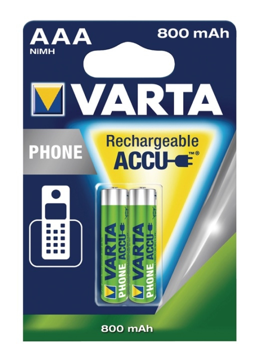 Varta Genopladelige Ni-MH Batteri AAA | 1.2 V DC | 750 mAh | Forudladet | 2-Blister kort i gruppen HJEMMEELEKTRONIK / Batterier og opladere / Genopladelige batterier / AAA hos TP E-commerce Nordic AB (38-41946)