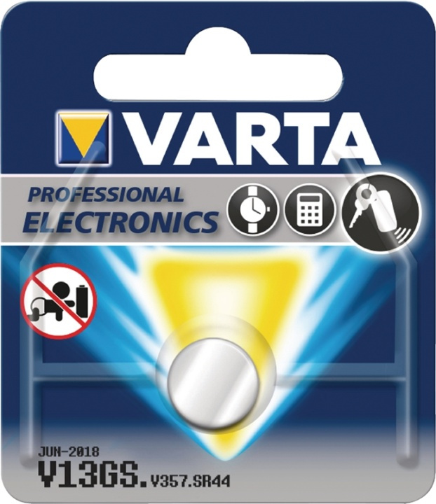 Varta Sølv-Oxide Batteri Sr44 | 1.55 V DC | 155 mAh | 1-Blister | Watch | Sølv i gruppen HJEMMEELEKTRONIK / Batterier og opladere / Batterier / Knapcelle hos TP E-commerce Nordic AB (38-41960)