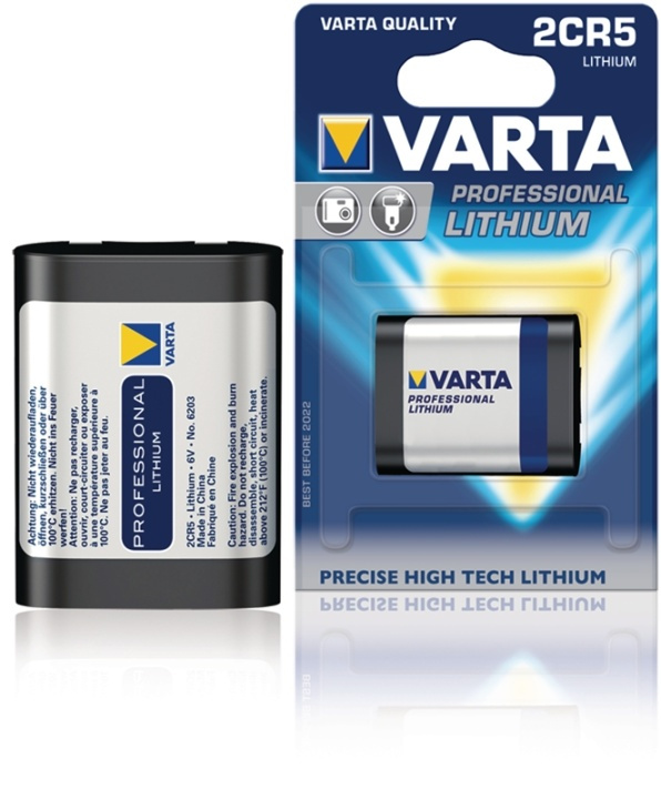 Varta Lithium Battery 2CR5 | 6 V DC | 1400 mAh | 1-Blister | Grå / Sølv i gruppen HJEMMEELEKTRONIK / Batterier og opladere / Batterier / Knapcelle hos TP E-commerce Nordic AB (38-41962)
