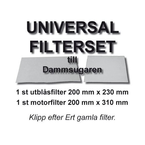 Støvsuger Clip filtersæt Universal 2 stk