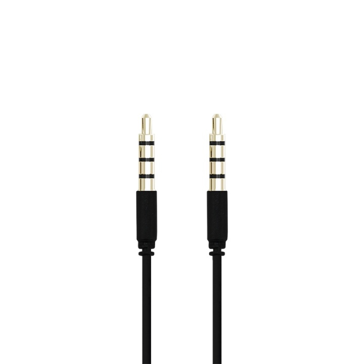 Champion 3,5mm Audiokabel 1,0m Svart i gruppen HJEMMEELEKTRONIK / Kabler og adaptere / Audio Analog / 3.5 mm hos TP E-commerce Nordic AB (38-43121)