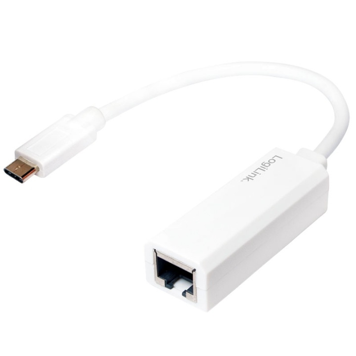 LogiLink USB-C -> RJ45 Gigabit Ethernet i gruppen COMPUTERTILBEHØR / Netværk / Netværkskort / USB hos TP E-commerce Nordic AB (38-43918)