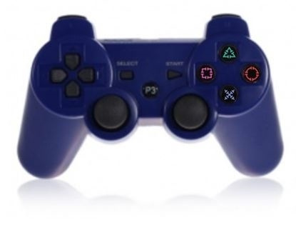 Trådlös handkontroll till PS3 med Bluetooth & DoubleShock 3, Blå i gruppen HJEMMEELEKTRONIK / Spilkonsoller og tilbehør / Sony PlayStation 3 hos TP E-commerce Nordic AB (38-4448)