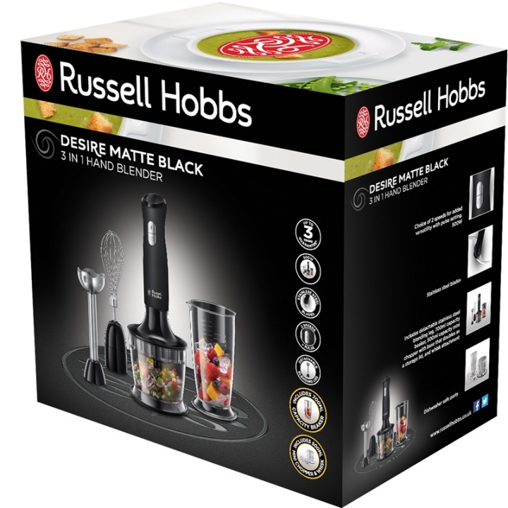 Russell Hobbs Stavmixer 24702-56 Black 3in1 i gruppen HJEM, HUS & HAVE / Husholdningsapparater / Foodprocessor og køkkenassistenter / Stavblender hos TP E-commerce Nordic AB (38-46044)