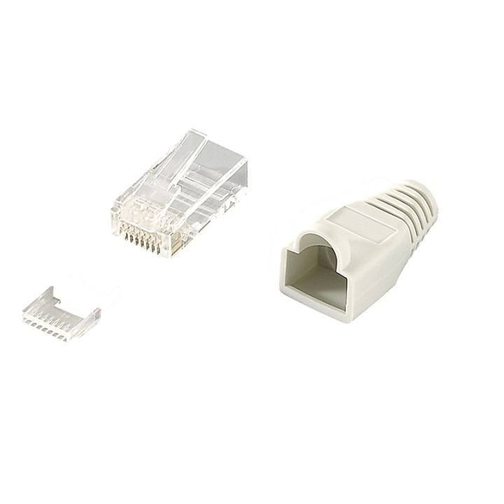 LogiLink Modularplugg Cat6 Oskärm 100st i gruppen COMPUTERTILBEHØR / Kabler og adaptere / Netværkskabler / Adaptere og samlemuffer hos TP E-commerce Nordic AB (38-46383)