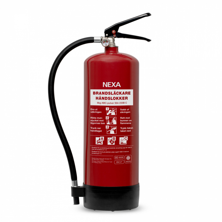 Nexa Fire & Safety Brandsläckare Röd 6kg 55A