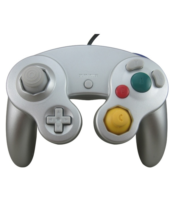 Controller til Nintendo GameCube (sølv) i gruppen HJEMMEELEKTRONIK / Spilkonsoller og tilbehør / Nintendo GameCube hos TP E-commerce Nordic AB (38-4669)