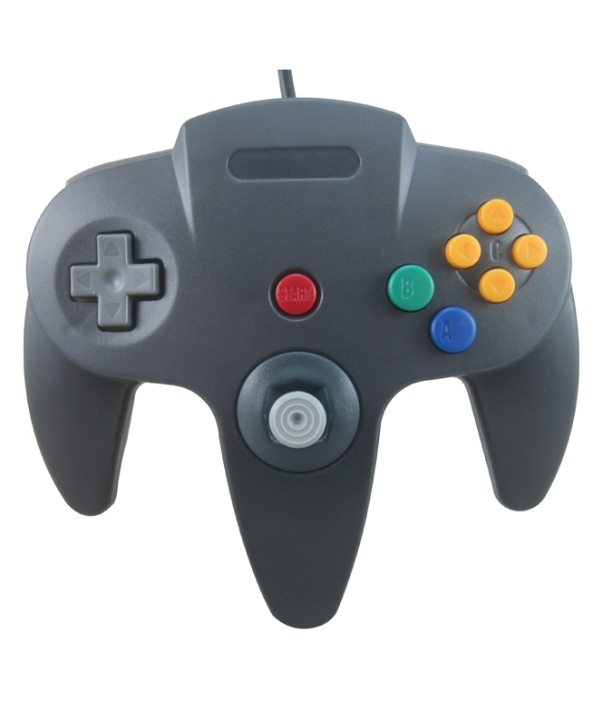 Handkontroll till Nintendo 64 (Svart) i gruppen HJEMMEELEKTRONIK / Spilkonsoller og tilbehør / Nintendo 64 hos TP E-commerce Nordic AB (38-4671)