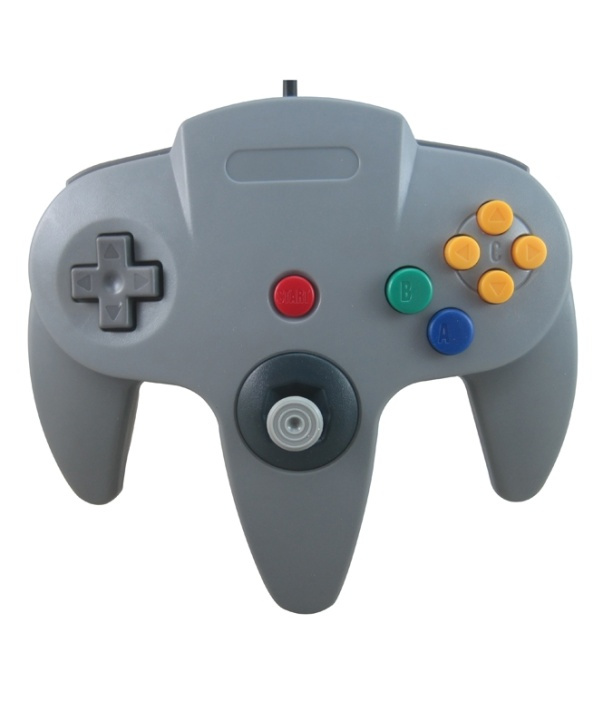 Håndkontrol til Nintendo 64 (Grå) i gruppen HJEMMEELEKTRONIK / Spilkonsoller og tilbehør / Nintendo 64 hos TP E-commerce Nordic AB (38-4673)