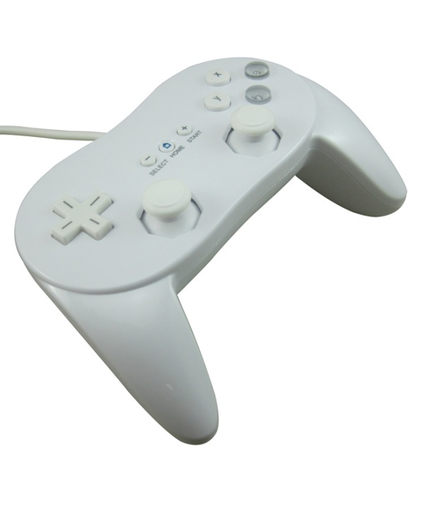 Classic Controller Pro till Nintendo Wii (Vit) i gruppen HJEMMEELEKTRONIK / Spilkonsoller og tilbehør / Nintendo Wii hos TP E-commerce Nordic AB (38-4686)
