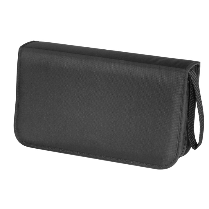 Hama CD-Väska Nylon Svart För 80 CD i gruppen HJEMMEELEKTRONIK / Lagringsmedier / CD / DVD / BD-diske / CD / DVD-opbevaring hos TP E-commerce Nordic AB (38-47291)
