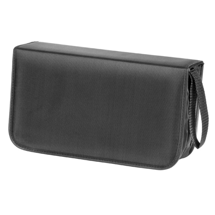Hama CD-Väska Nylon Svart För 120 CD i gruppen HJEMMEELEKTRONIK / Lagringsmedier / CD / DVD / BD-diske / CD / DVD-opbevaring hos TP E-commerce Nordic AB (38-47292)